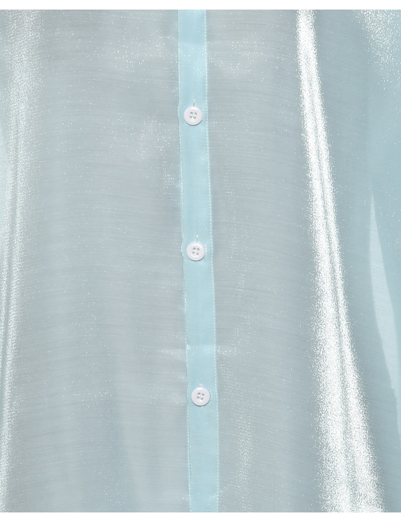 Shiny Light Blue Shirt - L
