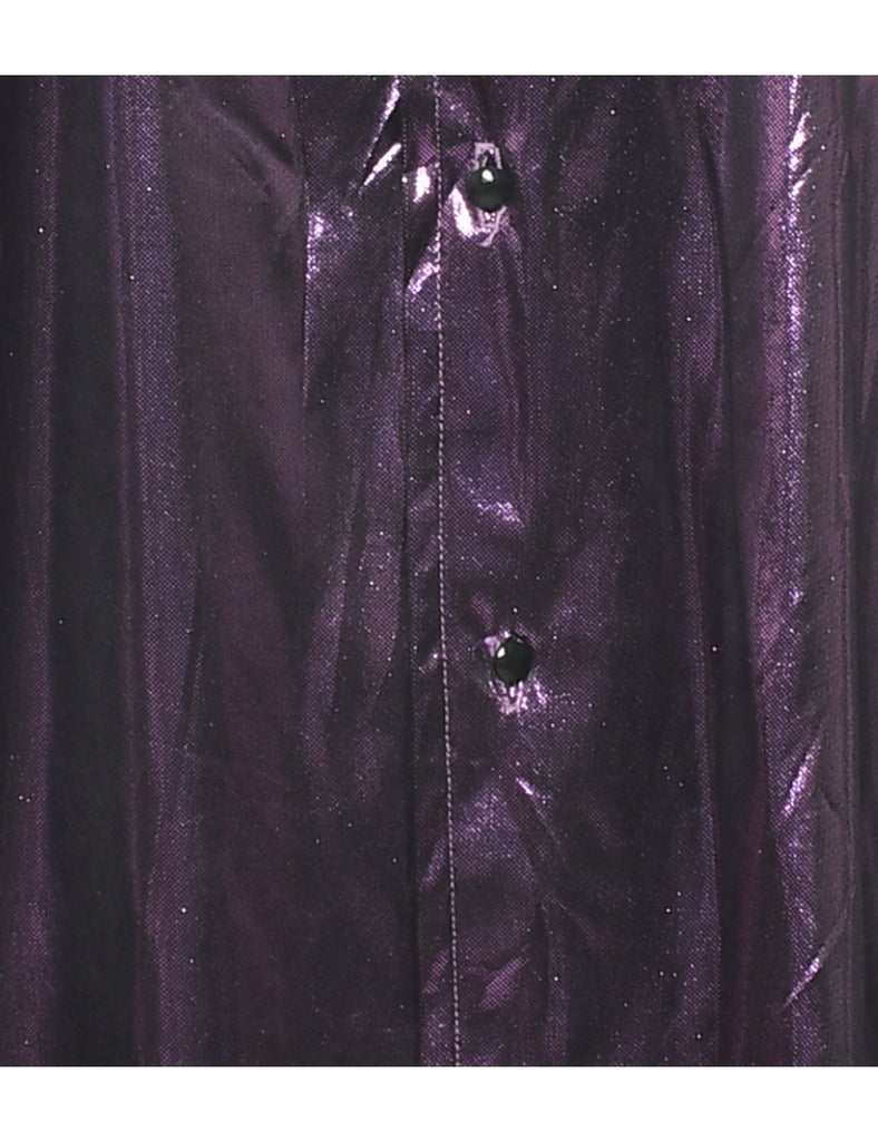 Shiny Purple Blouse - XXL