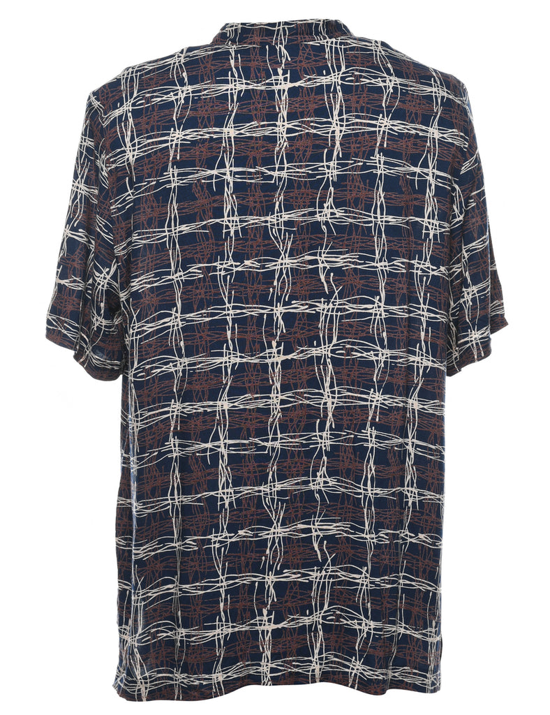 Short Sleeve Checked Shirt - L