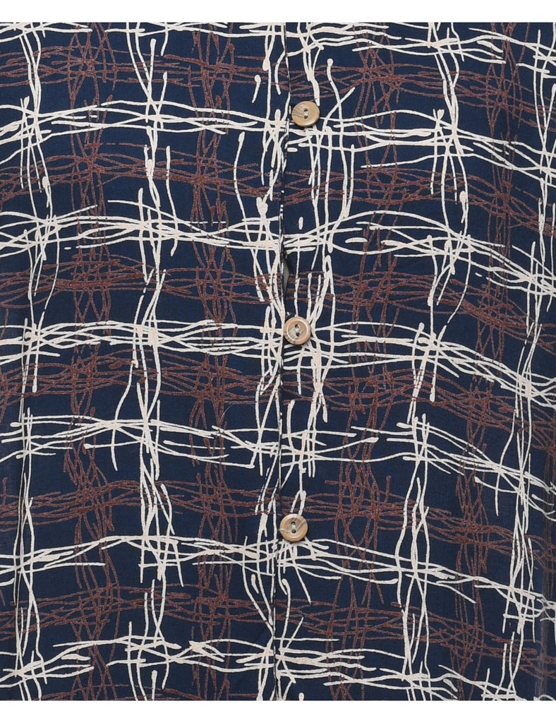 Short Sleeve Checked Shirt - L