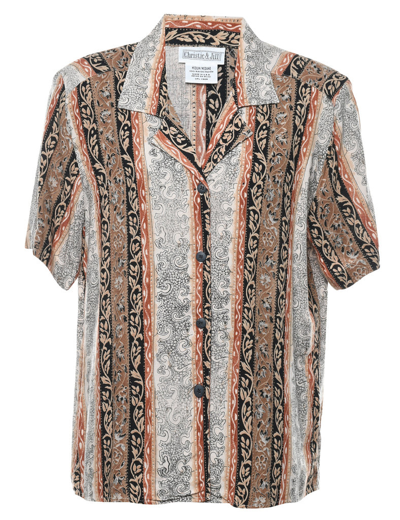Short Sleeved Floral Shirt - M