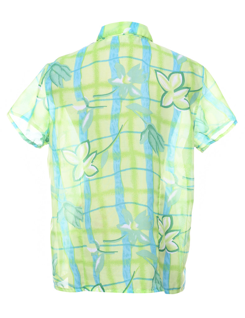 Short Sleeved Floral Shirt - L