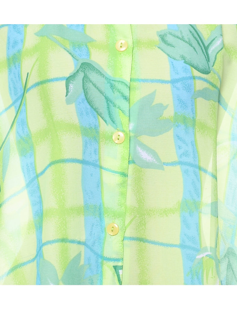 Short Sleeved Floral Shirt - L