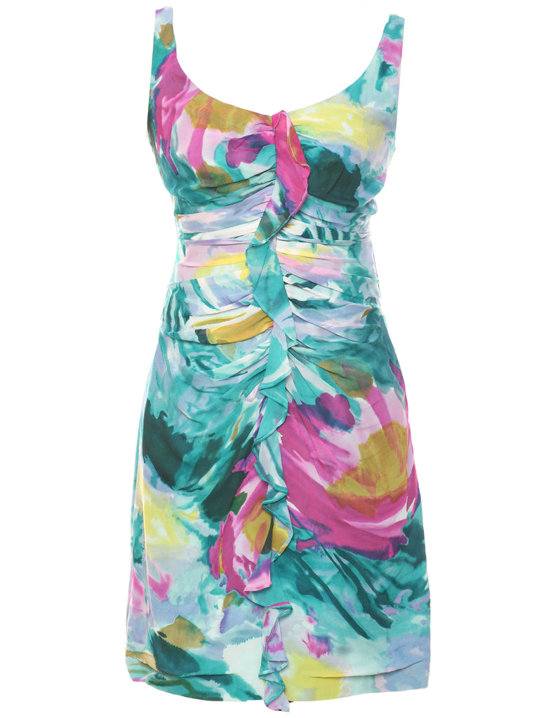 Silk Abstract Pattern Dress - S