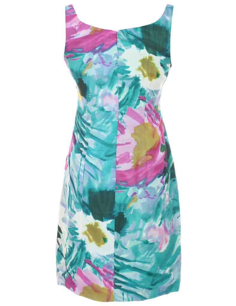 Silk Abstract Pattern Dress - S