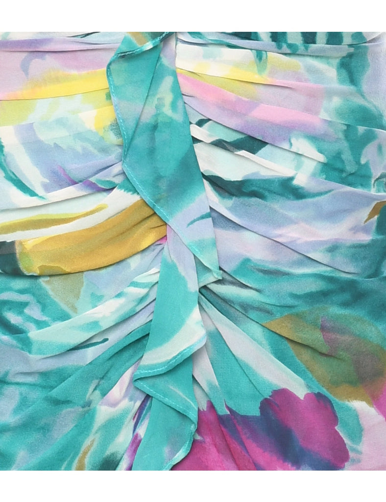 Silk Abstract Pattern Dress - S