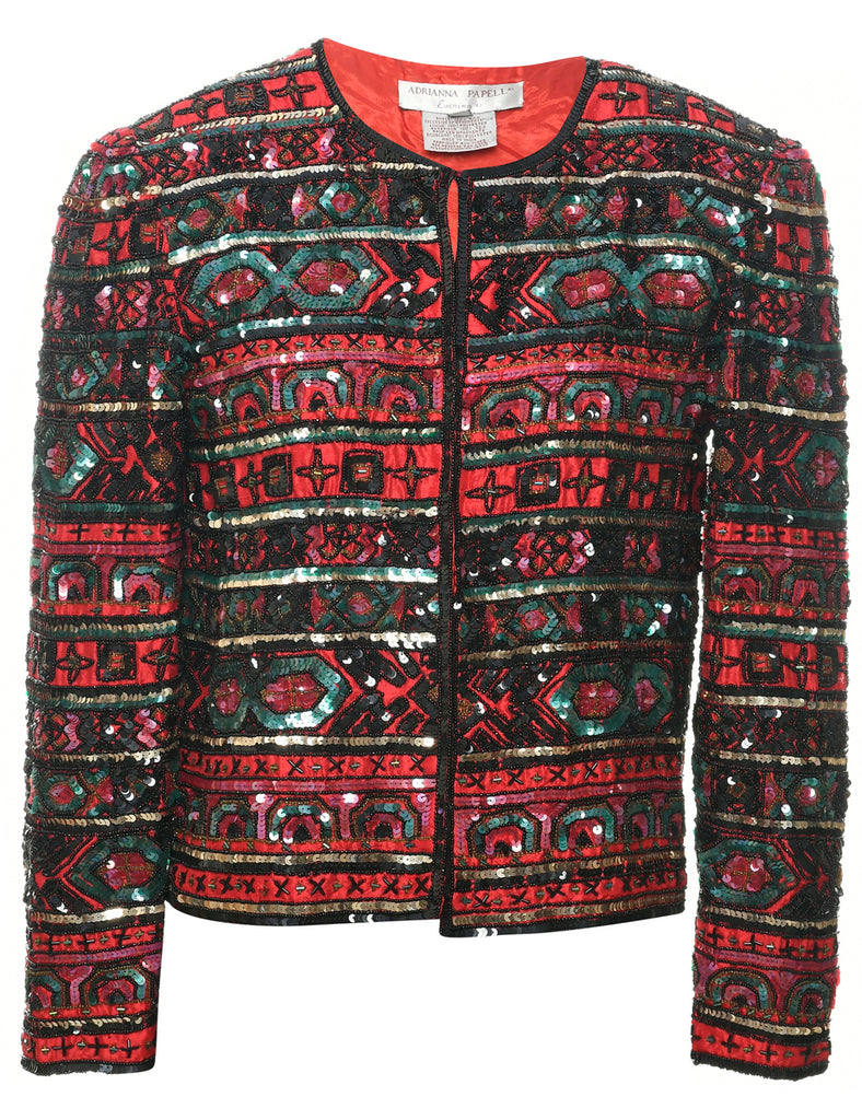 Silk Adrianna Papell Evening Jacket - M