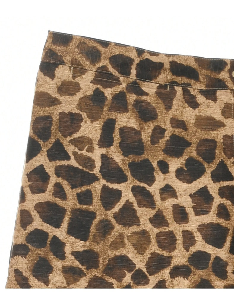 Silk Animal Print Trousers - W33 L27