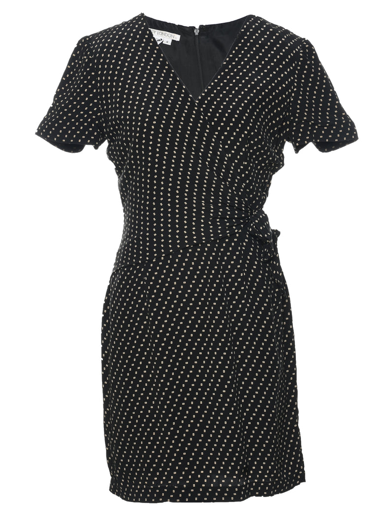 Silk Black Dress - S