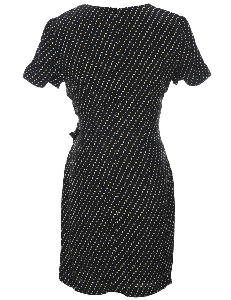 Silk Black Dress - S
