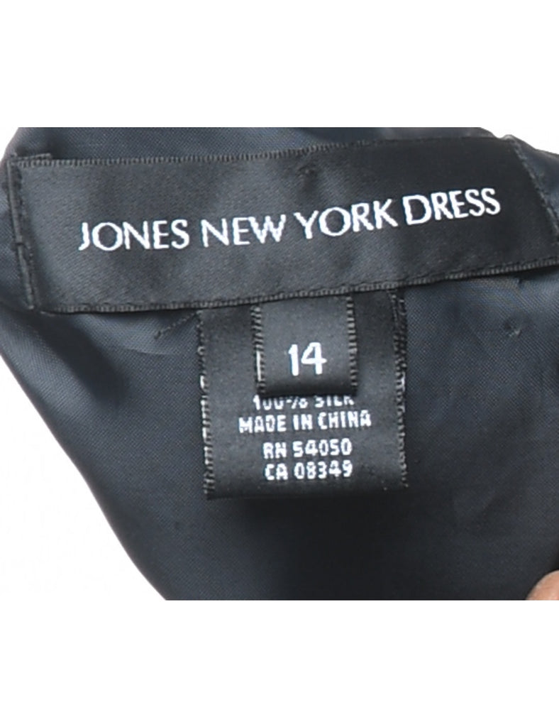 Silk Black Dress - L