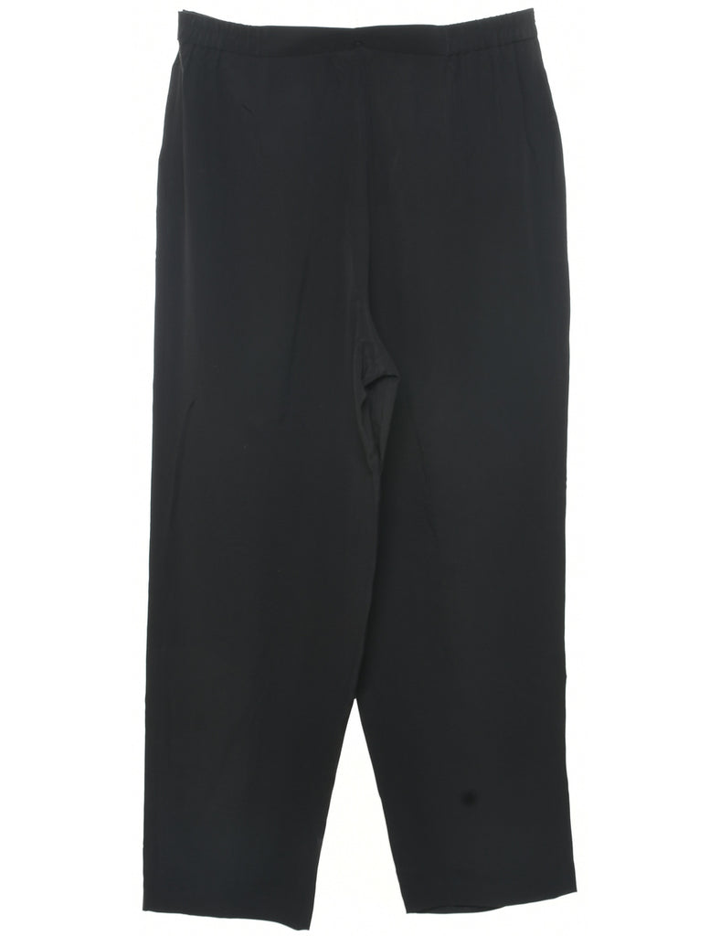 Silk Black Trousers - W30 L27