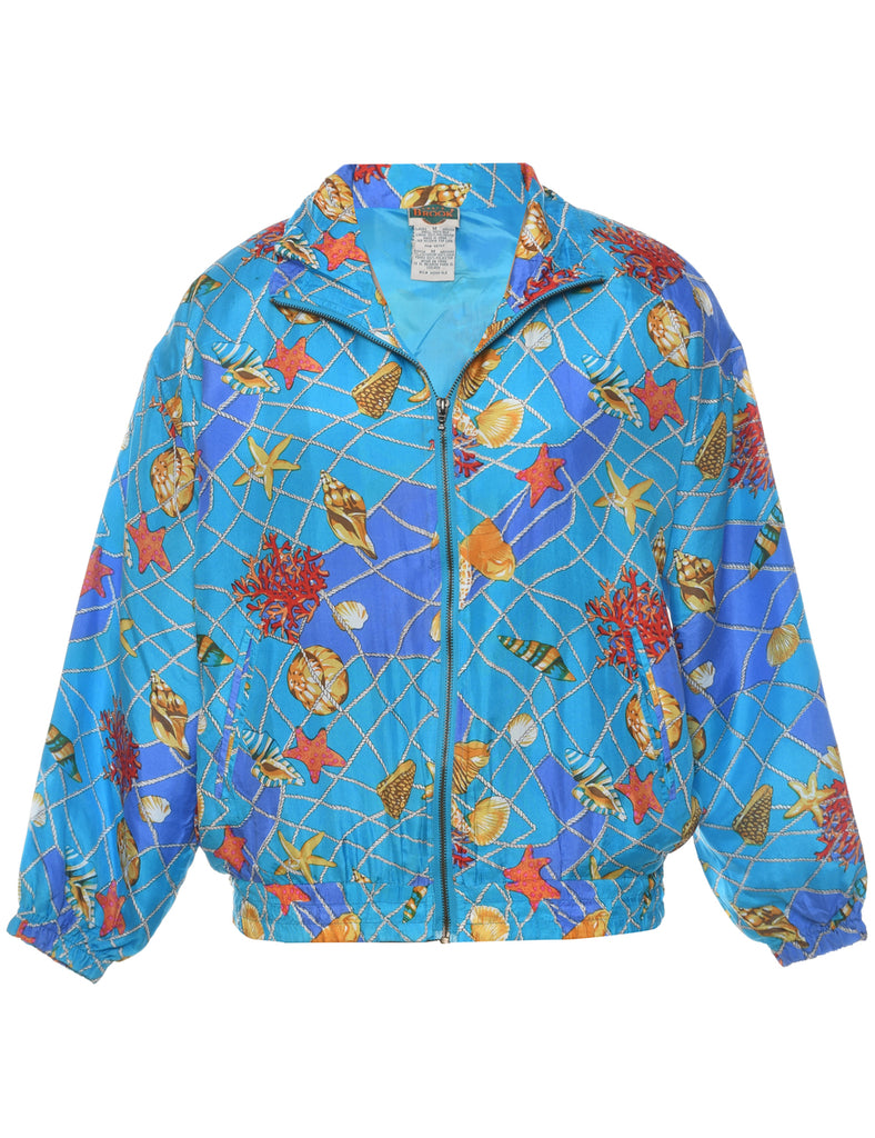 Silk Blue Jacket - M