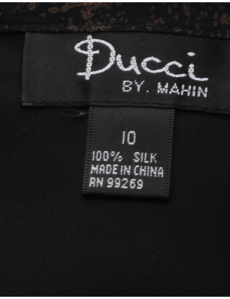 Silk Floral Pattern Y2K Maxi Skirt - M