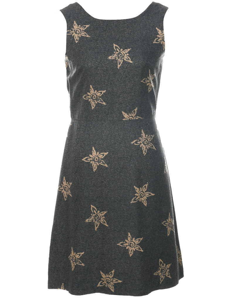 Silk Floral Print Dress - S