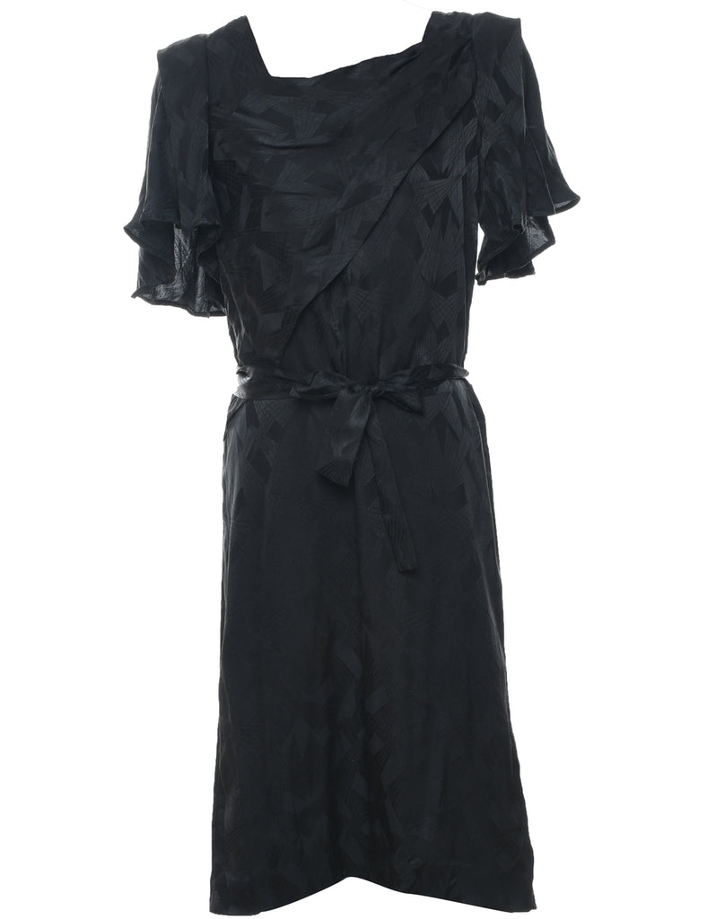 Silk Jacquard Evening Dress - M