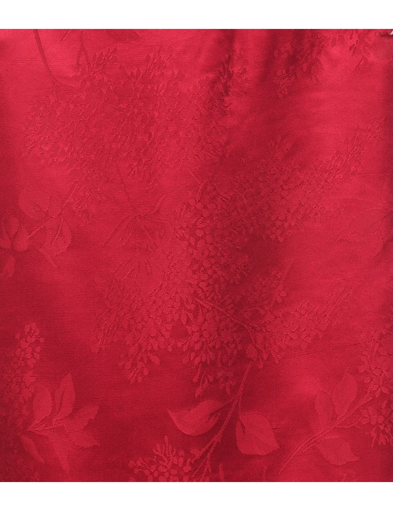 Silk Jacquard Pencil Skirt - M