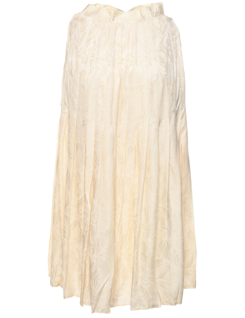Silk Jacquard Pleated Skirt - S