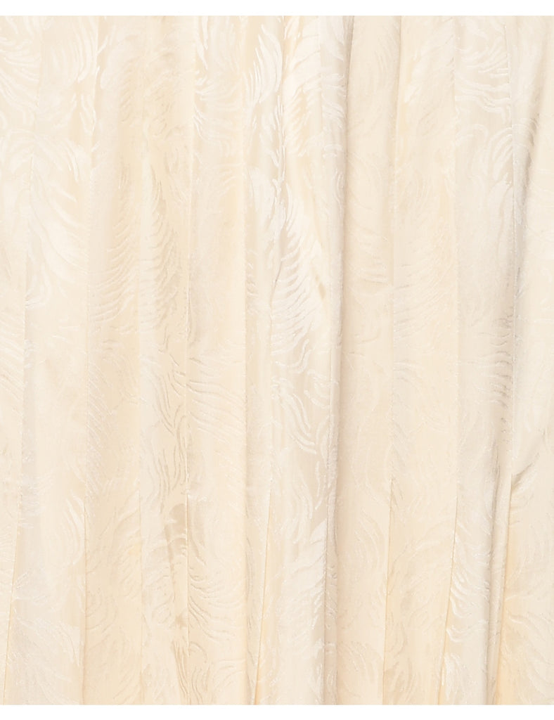 Silk Jacquard Pleated Skirt - S