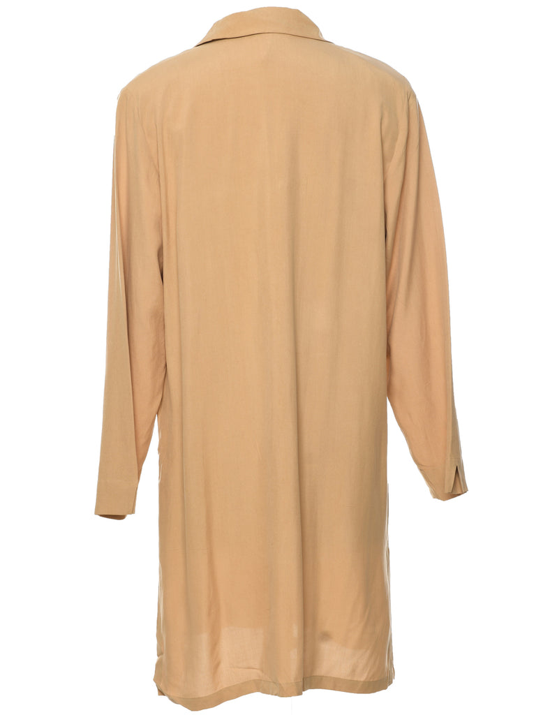 Silk Light Brown Dress - L