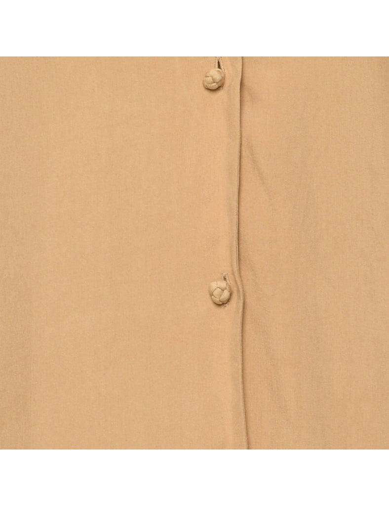 Silk Light Brown Dress - L