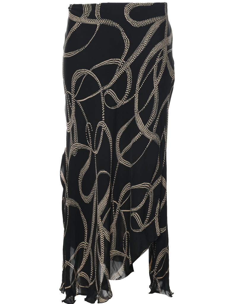 Silk Maxi Skirt - L