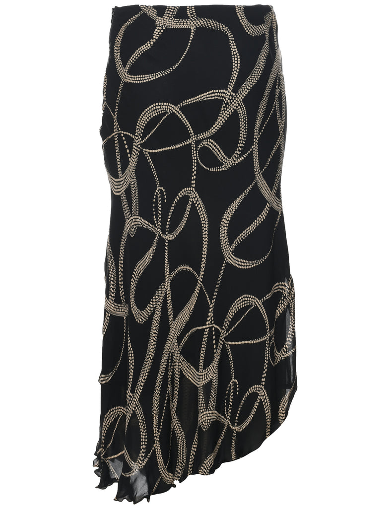 Silk Maxi Skirt - L