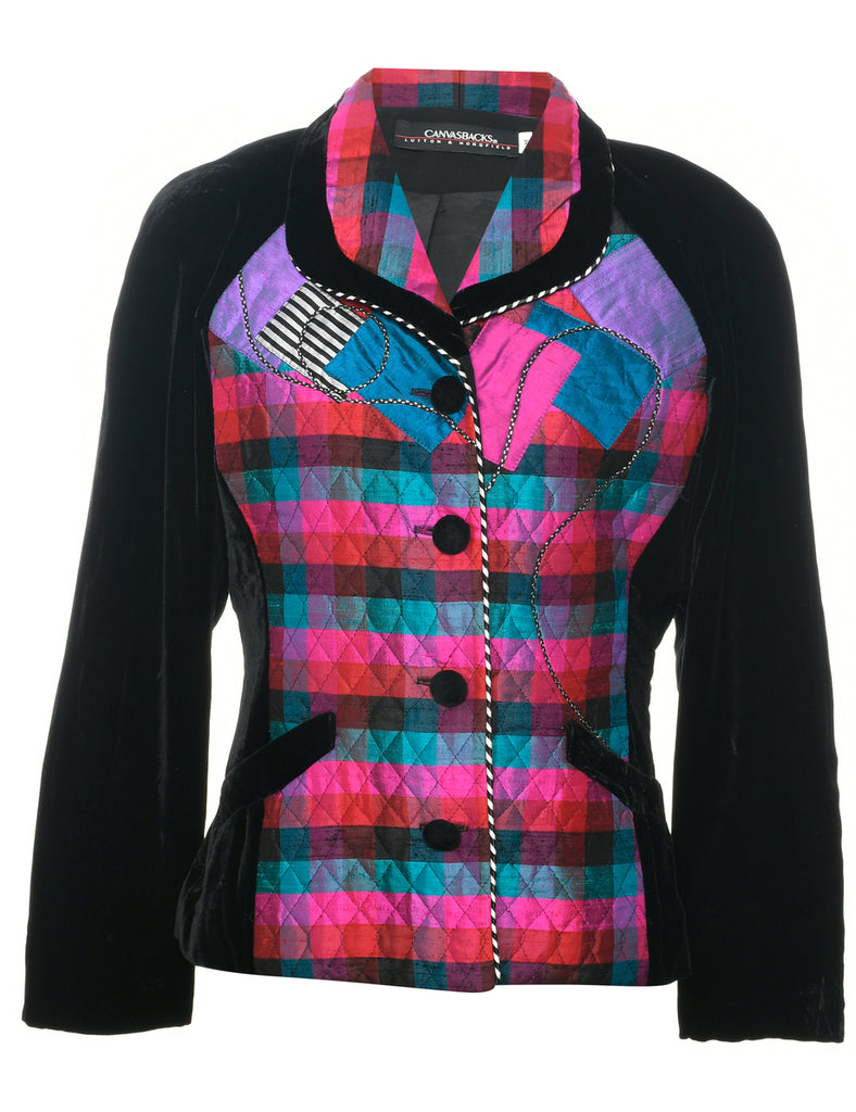 Silk Patchwork Evening Jacket - M