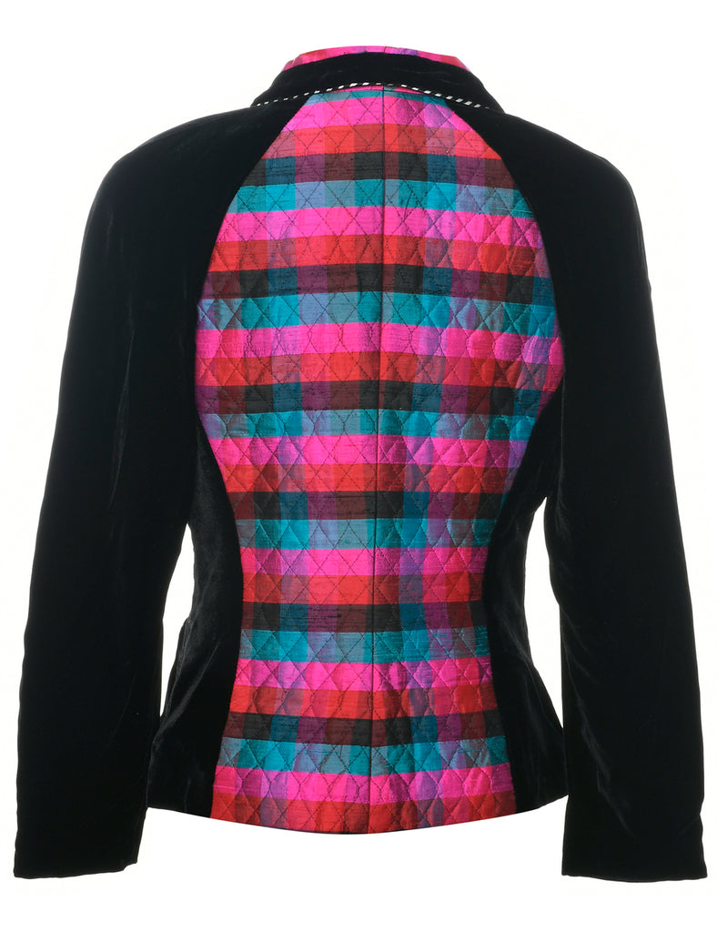 Silk Patchwork Evening Jacket - M