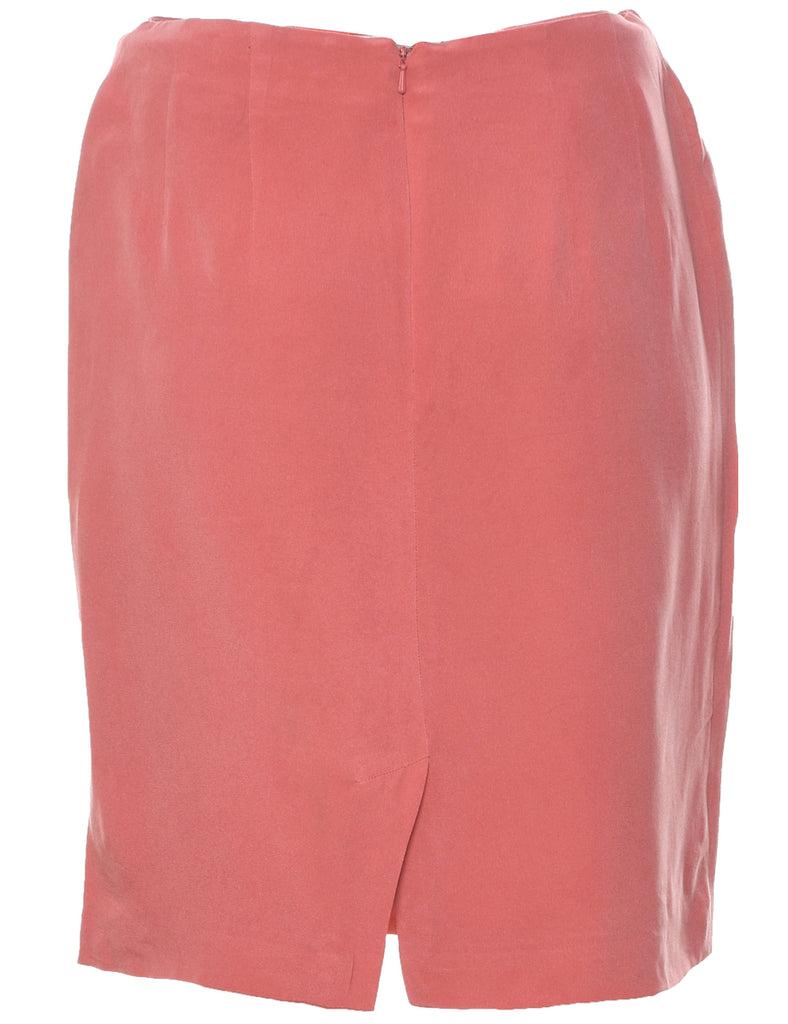 Silk Pencil Skirt - M