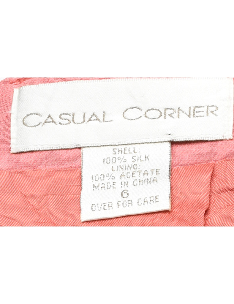 Silk Pencil Skirt - M