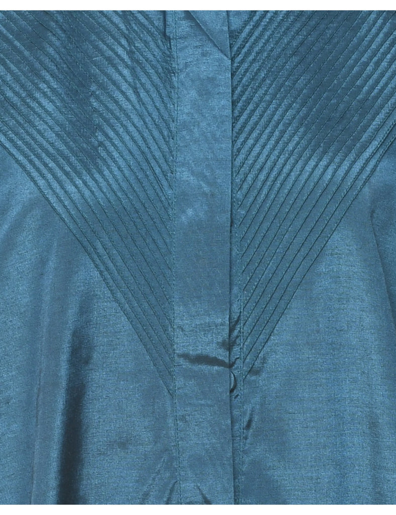 Silk Pin Tucks Evening Blouse - S