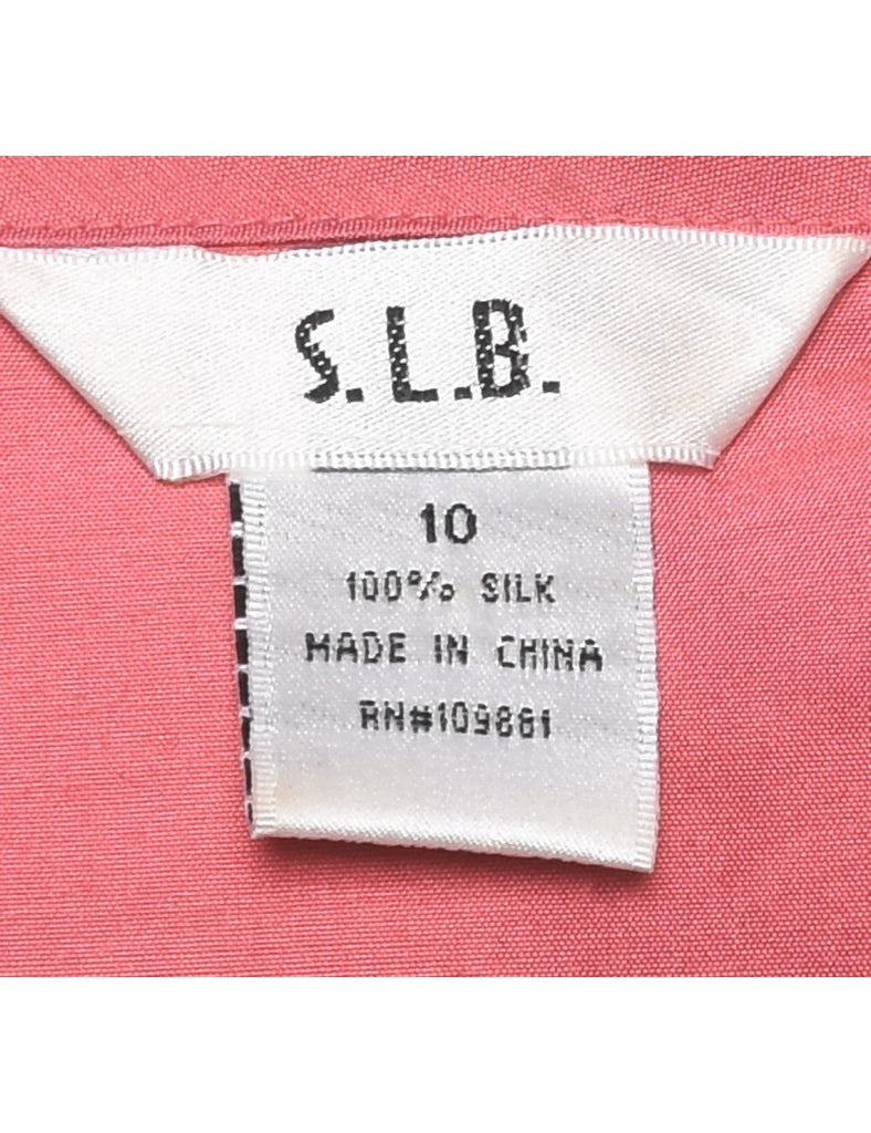 Silk Pink Evening Jacket - M
