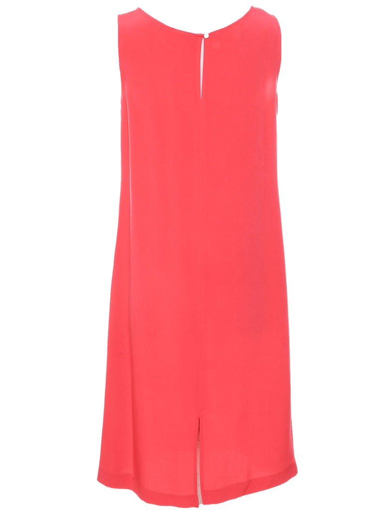 Silk Pink Shift Dress - M