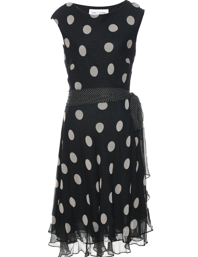 Silk Polka Dot Dress - L