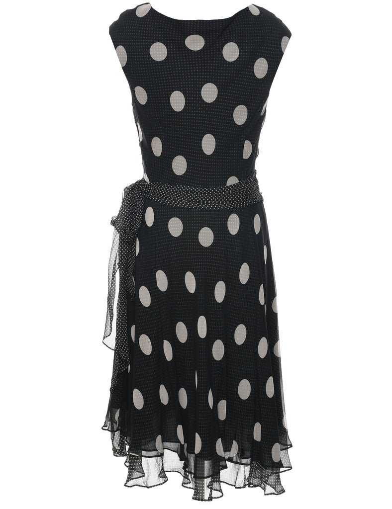 Silk Polka Dot Dress - L