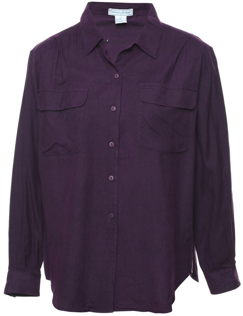 Silk Purple Shirt - S