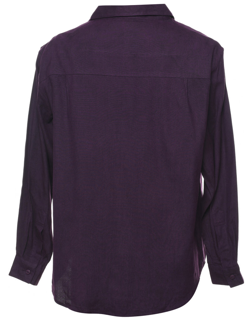 Silk Purple Shirt - S