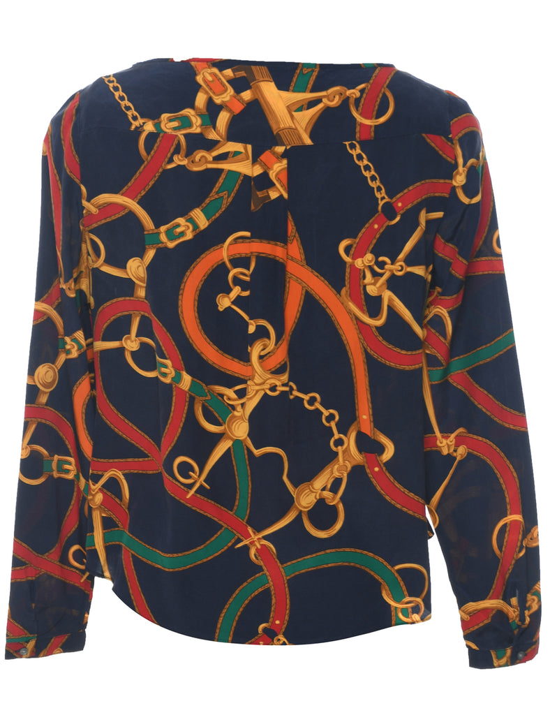 Silk Ralph Lauren Printed Top - M