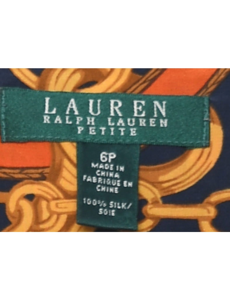 Silk Ralph Lauren Printed Top - M