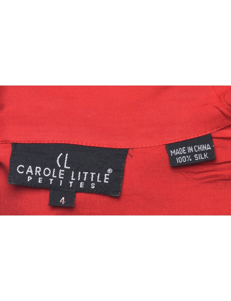 Silk Red Jumpsuit - L