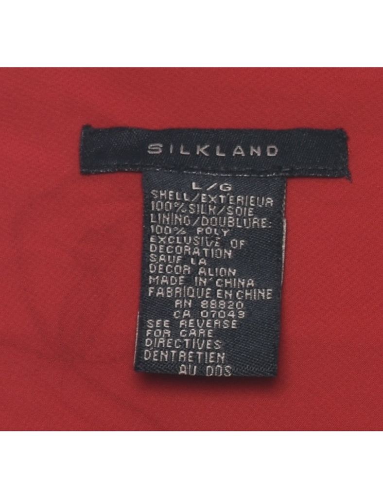 Silk Red Top - L