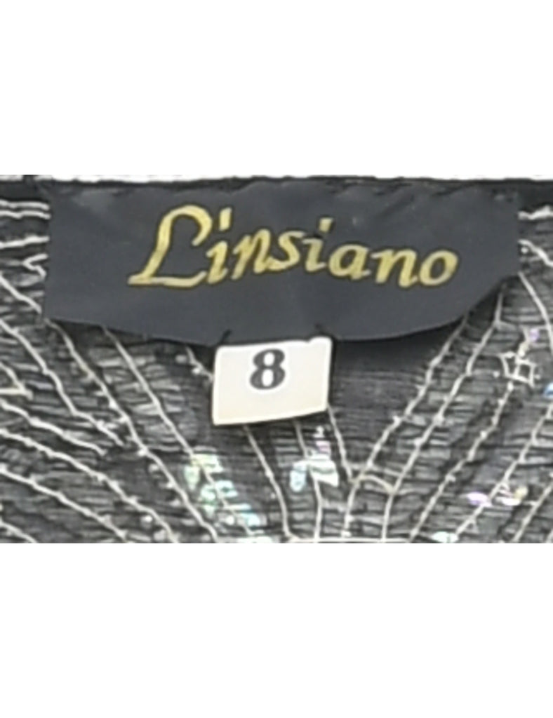 Silk Sequined Evening Jacket - XL