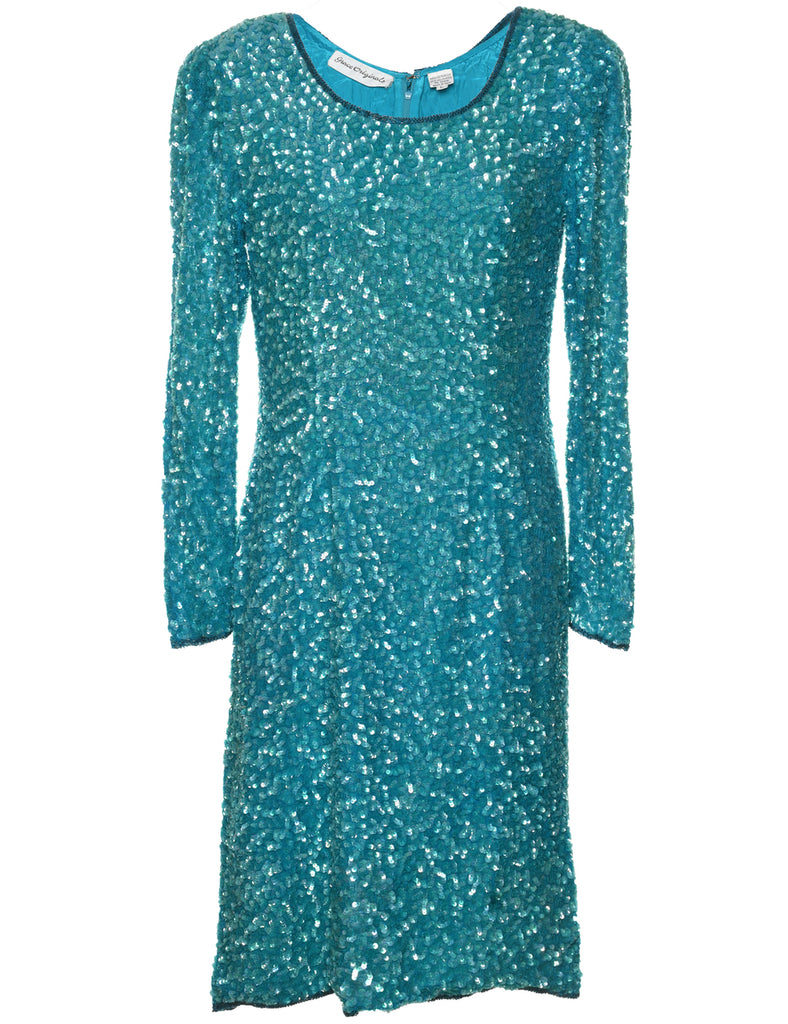 Silk Sequined Party Dress - S