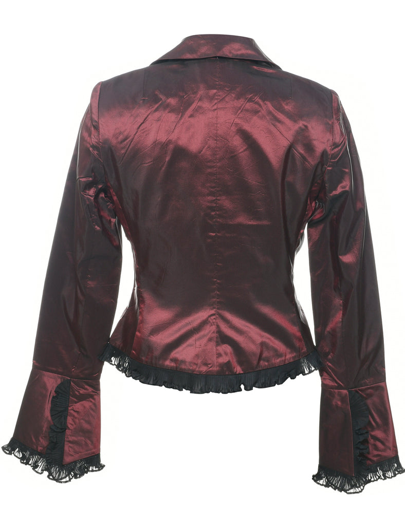 Silk Striped Y2K Evening Jacket - S