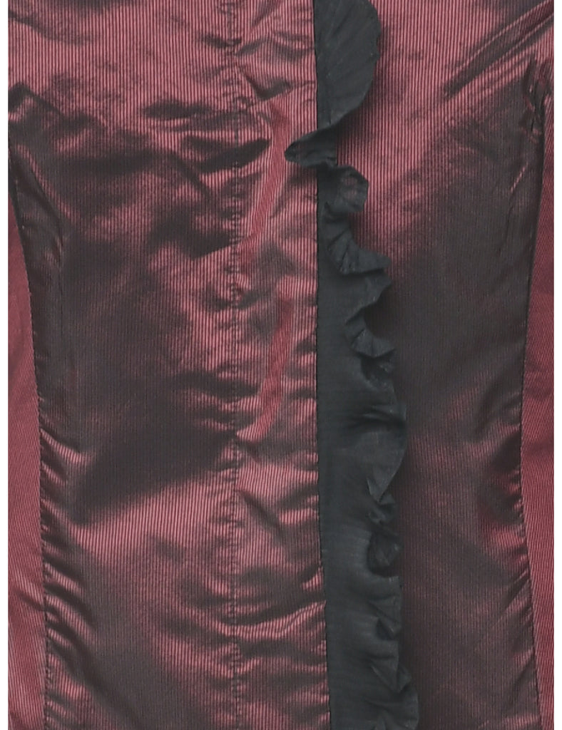 Silk Striped Y2K Evening Jacket - S