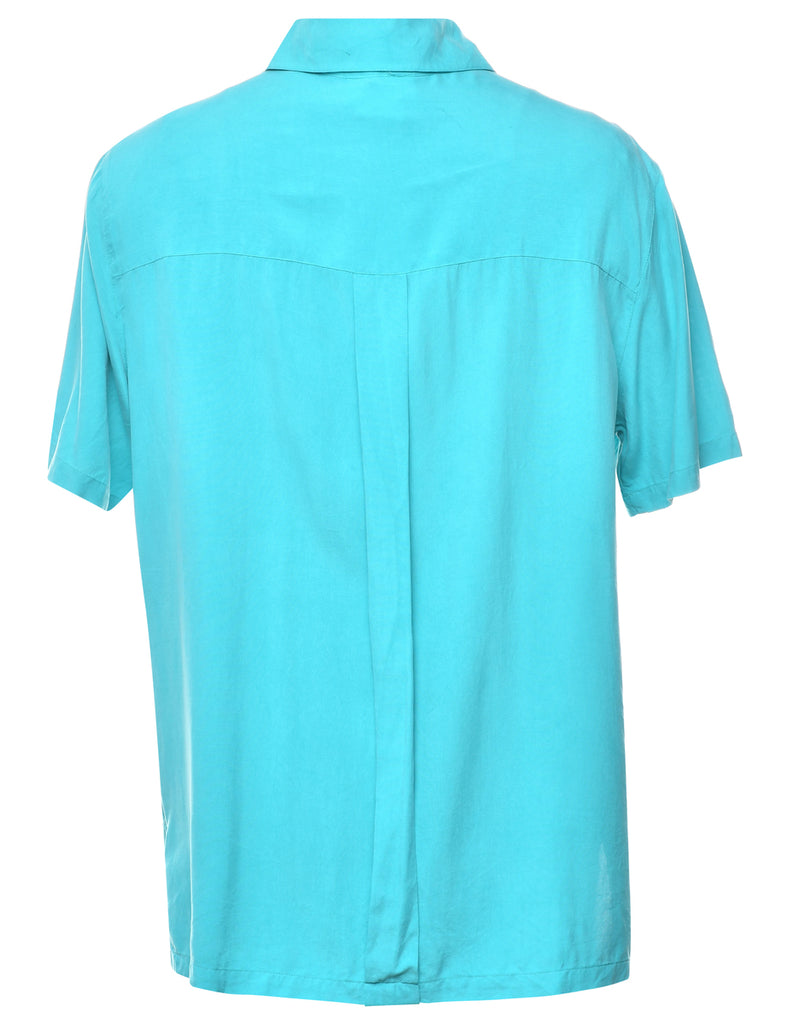 Silk Teal Shirt - M