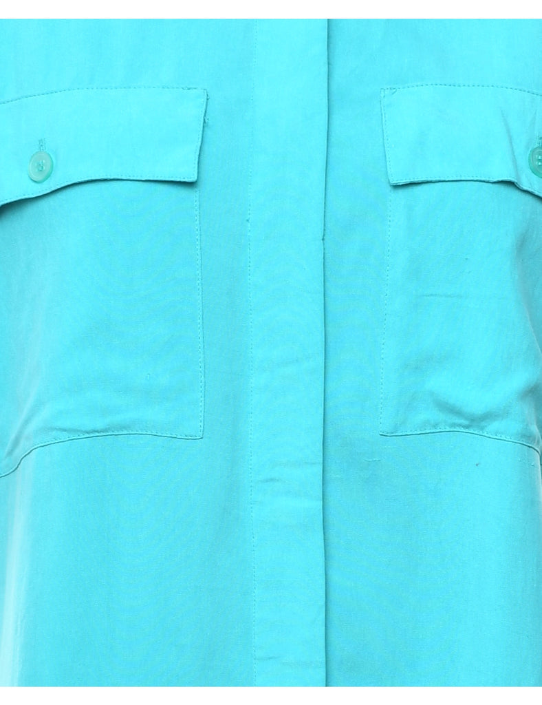 Silk Teal Shirt - M
