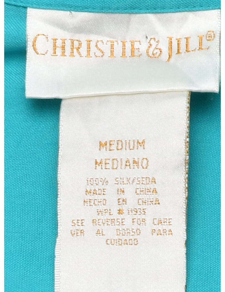 Silk Teal Shirt - M
