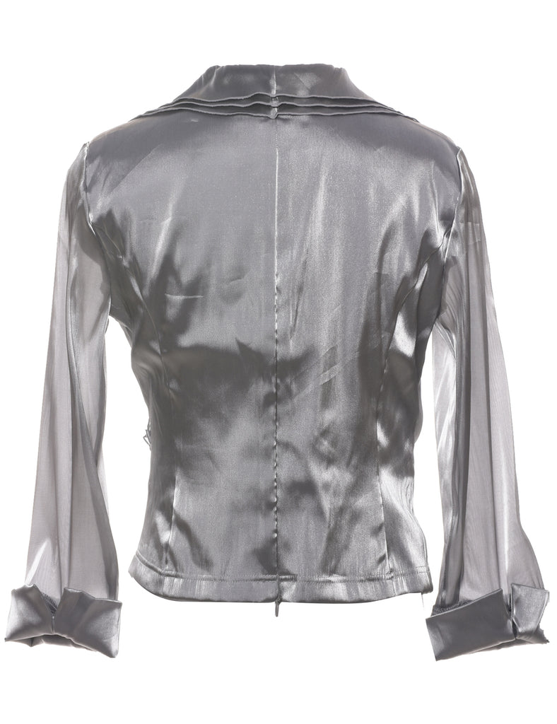 Silver Evening Top - M